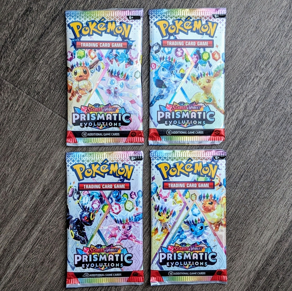 4x 💎 Prismatic Evolutions 💎 Booster Packs - Pokemon Cards - Factory Sealed